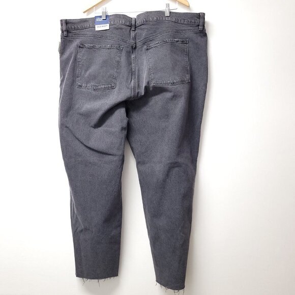 NWT Old Navy Womens High Waisted Button Fly Slouchy Straight Leg Jean Size 24 - Picture 2 of 11